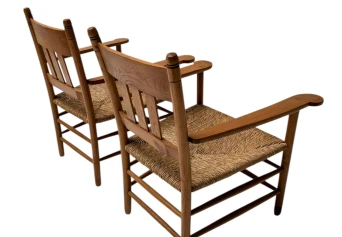 Two Art Nouveau Brabant Club Chairs or Easy Chairs by Willem Penaat, 1900s